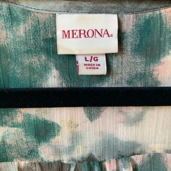 Merona long sleeve blouse. Sheer. Size L. - Picture 3 of 7